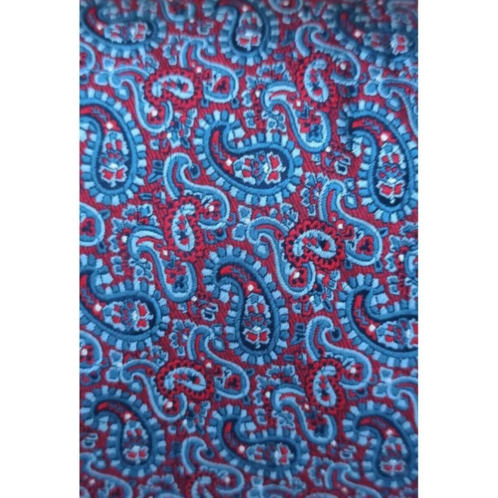 BRIONI Blue Paisley Silk Tie HANDMADE ITALY 60